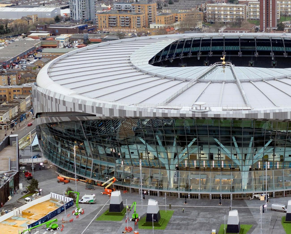 Tottenham Hotspur Stadium receives stunning new facade thanks to SaintGobain Glass